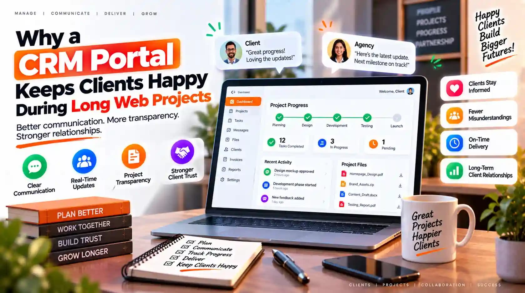 Why a CRM Portal Keeps Clients Happy During Long Web Projects