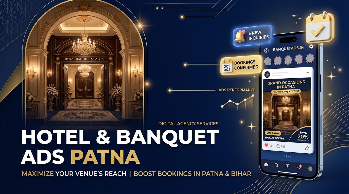 Hotel & Banquet Hall Ads That Actually Bring Booking Enquiries in Patna (2026 Strategy Guide)
